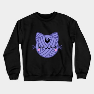 Purple Moon Cat Yarn Ball Crewneck Sweatshirt